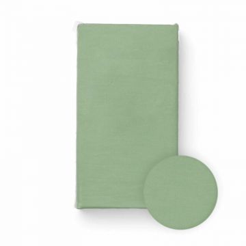 Cearceaf cu elastic Bocioland pentru patut din 100 bumbac jersey 120x60 cm 0 luni+ green