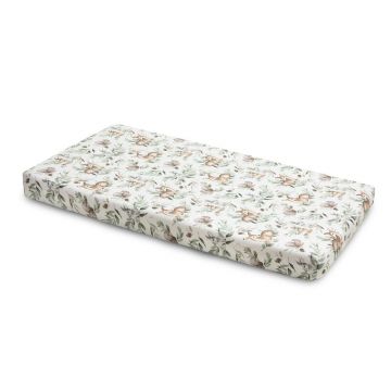 Cearceaf cu elastic, Sensillo, Pentru patut, Din bumbac, 120x60 cm, 0 luni+, Deers