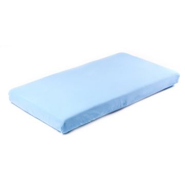 Cearceaf cu elastic, Sensillo, Pentru patut, Din bumbac jersey, 160x80 cm, 0 luni+, Blue