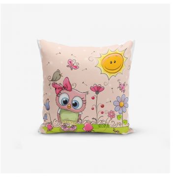 Față de pernă pentru copii 43x43 cm Pink Owl – Mila Home