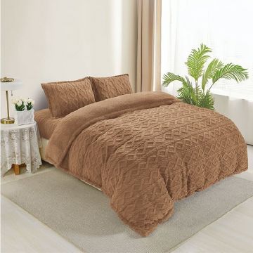 Lenjerie cu Blanita Dreamy V3 Maro 4 piese (Cocolino)