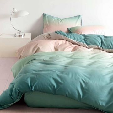 Lenjerie cu Elastic 180x200 Accent Mint (Bumbac Satinat)