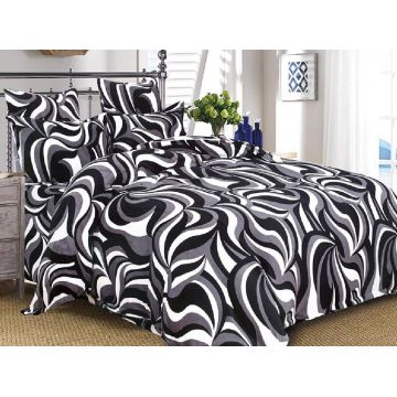 Lenjerie cu elastic 180x200 cm, Black Illusion 6 Piese (Cocolino)