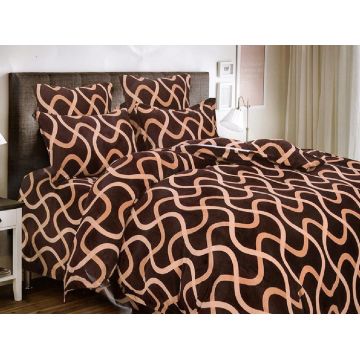 Lenjerie cu elastic 180x200 cm, Wave 6 Piese (Cocolino)