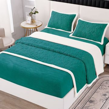 Lenjerie cu elastic 180x200 Comfy V11 Verde (Cocolino)