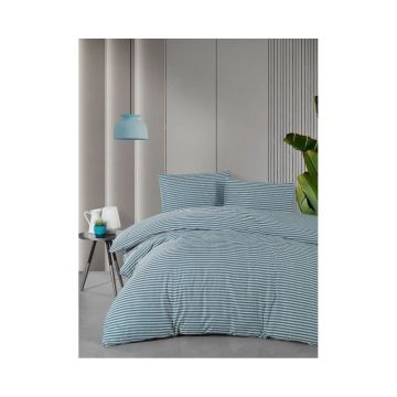 Lenjerie de pat albastră pentru pat dublu/extinsă 200x220 cm – Mila Home