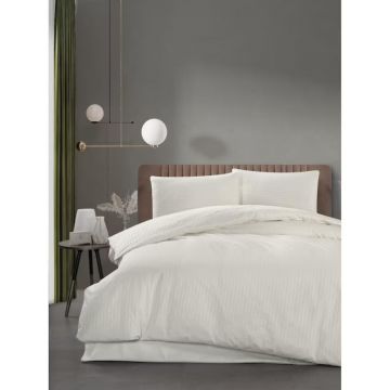 Lenjerie de pat Home Still, 2 persoane, poliester, tesatura damasc, 4 piese, crem