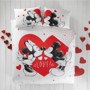 Lenjerie Copii cu elastic Minnie and Mickey Heart (Bumbac 100%)