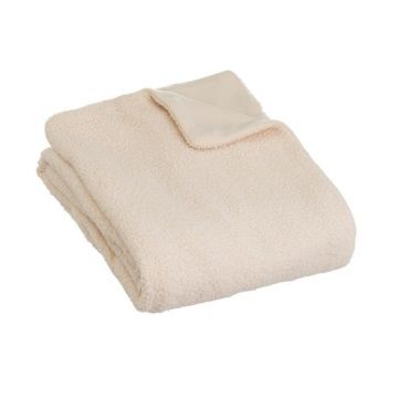 Pătură bej din material bouclé 160x130 cm Sherpa – Casa Selección