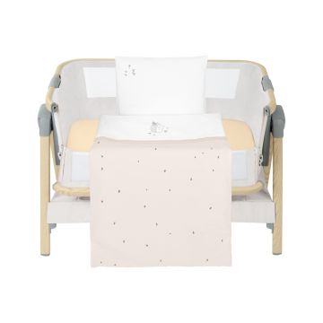 Set lenjerie 5piese pentru patut 80x50cm KikkaBoo Mini cot Hedge-hugs