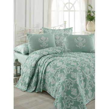 Cuvertura pique Single (FR), Pure - Water Green, Eponj Home, Bumbac