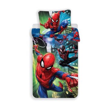 Lenjerie de pat pentru copii din bumbac pentru pat de o persoană 140x200 cm Spider-man – Jerry Fabrics