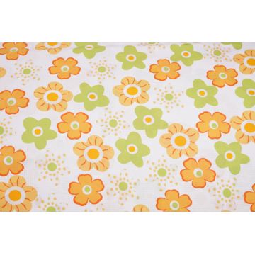 Lenjerie patut cu 3 piese 120x60 cm din bumbac floricele