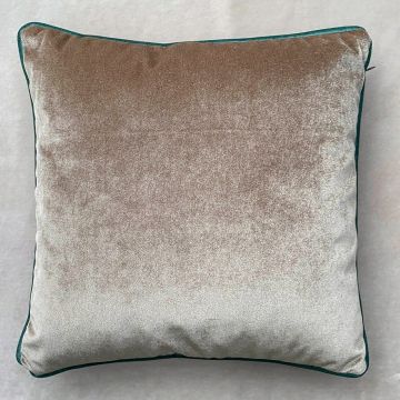 Perna, Mink Velvet Pillow With İnsert, 43x43 cm, Polipropilena, Nurca / Crema