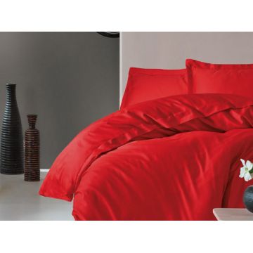 Lenjerie 1 Persoana Elegant Rosu (Satin Deluxe)