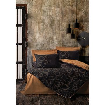 Lenjerie de pat dubla, Dawn - Copper, Cotton Box, Bumbac Ranforce Lenjerie de pat dubla, Dawn - Copper, Cotton Box, Bumbac Ranforce