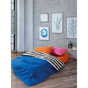 Lenjerie de pat dubla, Dusk - Blue, Cozy Home, Bumbac Ranforce Lenjerie de pat dubla, Dusk - Blue, Cozy Home, Bumbac Ranforce