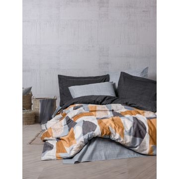 Lenjerie de pat dubla, Giorno - Grey, Cotton Box, Bumbac Ranforce Lenjerie de pat dubla, Giorno - Grey, Cotton Box, Bumbac Ranforce