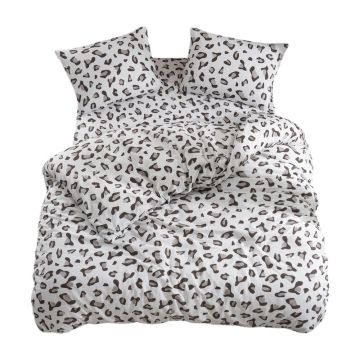 Lenjerie de pat albă-gri pentru pat dublu, extinsă cu cearceaf inclus, cu 4 piese 200x220 cm Modern – Mila Home Lenjerie de pat albă-gri pentru pat dublu, extinsă cu cearceaf inclus, cu 4 piese 200x220 cm Modern – Mila Home