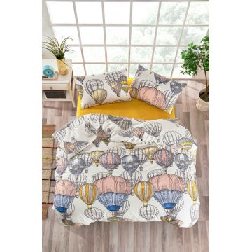 Lenjerie de pat dubla, Cappadocia, Tabu Home, 65% bumbac/35% poliester Lenjerie de pat dubla, Cappadocia, Tabu Home, 65% bumbac/35% poliester