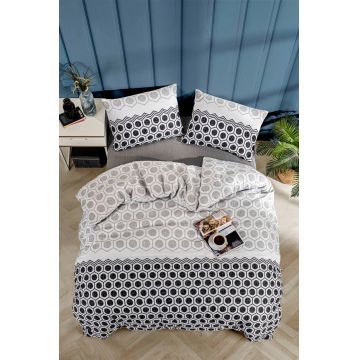 Lenjerie de pat dubla, Geometric, Tabu Home, 65% bumbac/35% poliester Lenjerie de pat dubla, Geometric, Tabu Home, 65% bumbac/35% poliester