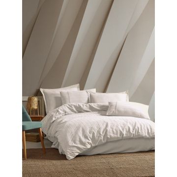 Lenjerie de pat dubla, Jasmin - Cream, Şaheser, Bumbac Lenjerie de pat dubla, Jasmin - Cream, Şaheser, Bumbac