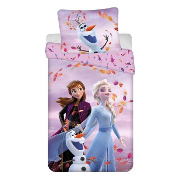 Lenjerie de pat pentru copii din bumbac pentru pat de o persoană 140x200 cm Frozen Lenjerie de pat pentru copii din bumbac pentru pat de o persoană 140x200 cm Frozen
