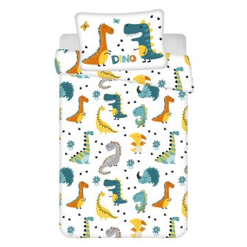 Lenjerie de pat pentru copii din bumbac pentru pătuț 100x135 cm Dino World – Jerry Fabrics Lenjerie de pat pentru copii din bumbac pentru pătuț 100x135 cm Dino World – Jerry Fabrics