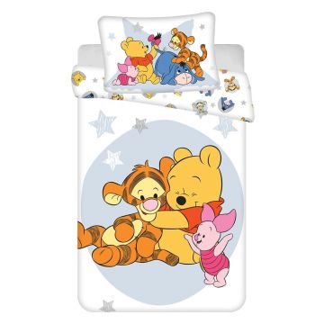 Lenjerie de pat pentru copii din bumbac pentru pătuț 100x135 cm Winnie the Pooh Lenjerie de pat pentru copii din bumbac pentru pătuț 100x135 cm Winnie the Pooh