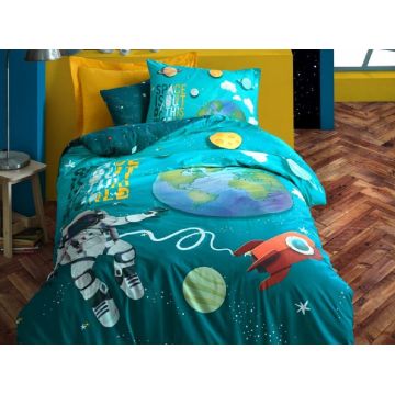 Lenjerie Copii cu elastic, Little Astronaut (Bumbac 100%) Lenjerie Copii cu elastic, Little Astronaut (Bumbac 100%)