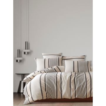Lenjerie de pat dubla 3 piese, Astana - Beige, Black, Acasă EnLora, Bumbac;Poliester Lenjerie de pat dubla 3 piese, Astana - Beige, Black, Acasă EnLora, Bumbac;Poliester