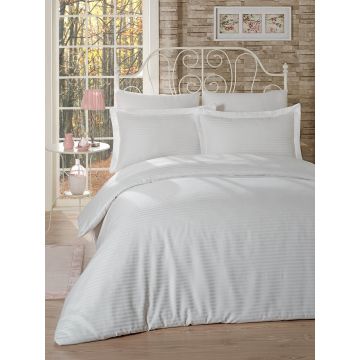 Lenjerie de pat dubla, Classic Line - White, Primacasa by Türkiz, Bumbac Satinat Lenjerie de pat dubla, Classic Line - White, Primacasa by Türkiz, Bumbac Satinat
