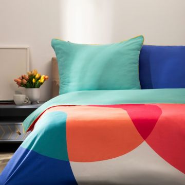 Lenjerie de pat King Size, Color Fiesta, Homla, 3 piese, 200x220 cm, microfibra din poliester, multicolor Lenjerie de pat King Size, Color Fiesta, Homla, 3 piese, 200x220 cm, microfibra din poliester, multicolor