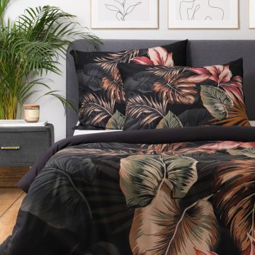 Lenjerie de pat King Size, Fonce, Homla, 3 piese, 200x220 cm, microfibra din poliester, multicolor Lenjerie de pat King Size, Fonce, Homla, 3 piese, 200x220 cm, microfibra din poliester, multicolor
