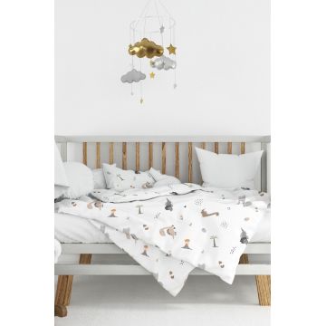 Lenjerie de pat pentru copii, Dinozor, Wheeppo, Bumbac Ranforce Lenjerie de pat pentru copii, Dinozor, Wheeppo, Bumbac Ranforce