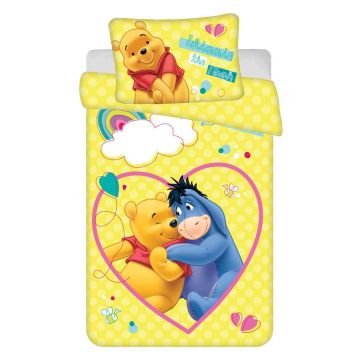 Lenjerie de pat pentru copii galbenă din bumbac pentru pătuț 135x100 cm WTP Lenjerie de pat pentru copii galbenă din bumbac pentru pătuț 135x100 cm WTP
