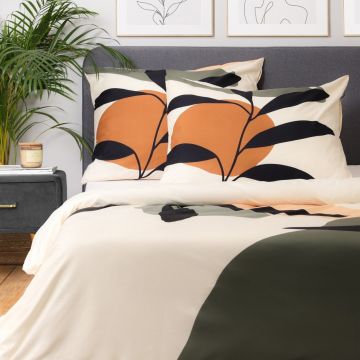 Lenjerie de pat King Size, Tierra, Homla, 3 piese, 200x220 cm, microfibra din poliester, multicolor Lenjerie de pat King Size, Tierra, Homla, 3 piese, 200x220 cm, microfibra din poliester, multicolor